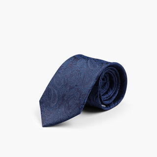 Giftbox Solid Paisley Tie Navy