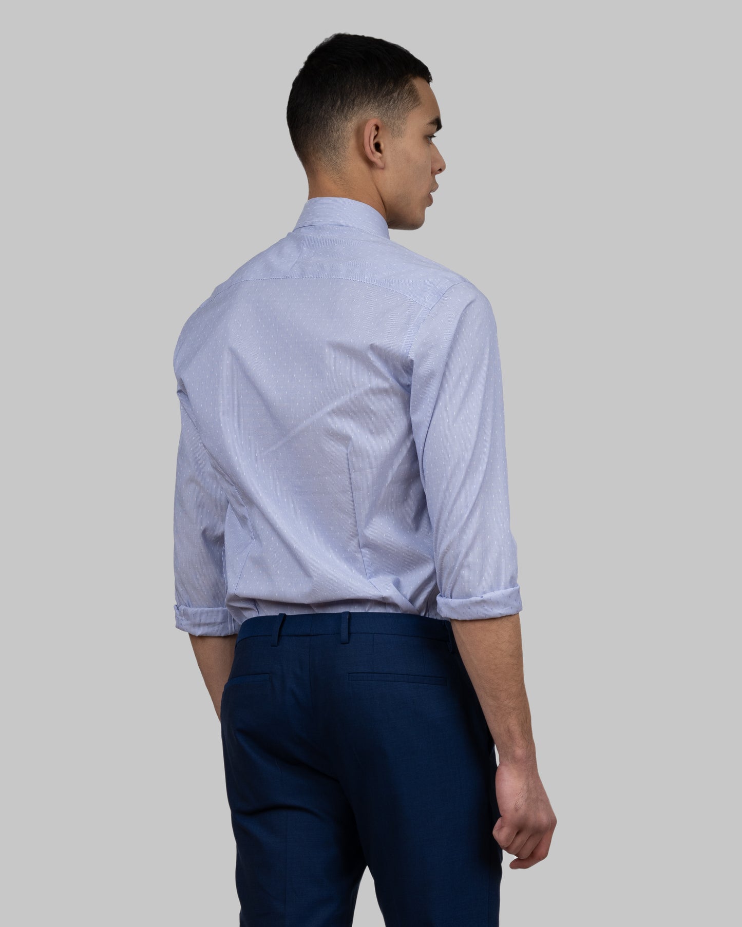 Purple Bow 140 blue dot Non-Iron