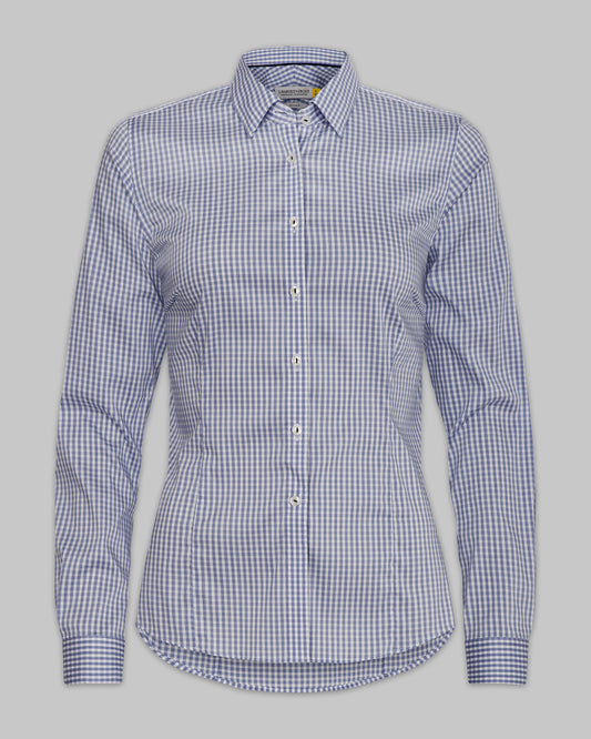 Yellow Bow 53 Navy Check Woman