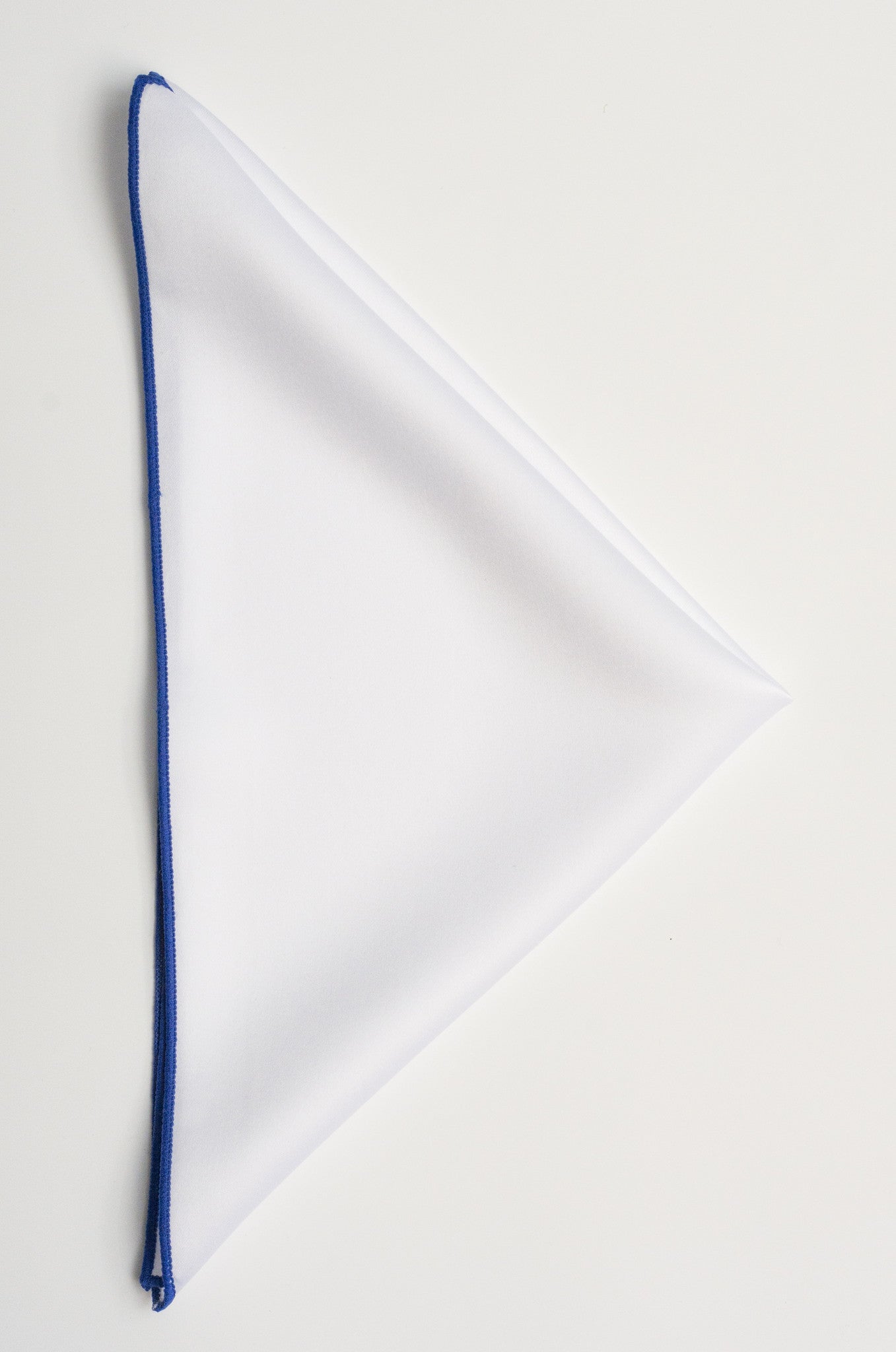 White pocket square - 115 Blue