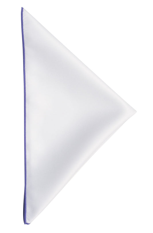 White pocket square - 118 Purple