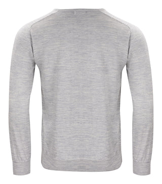 Merino Sweater V-Neck Lt Grey Melange