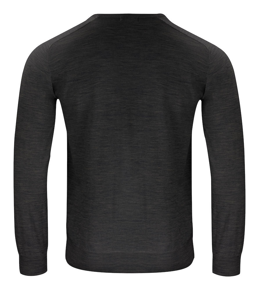 Merino Sweater U-Neck Grey Melange