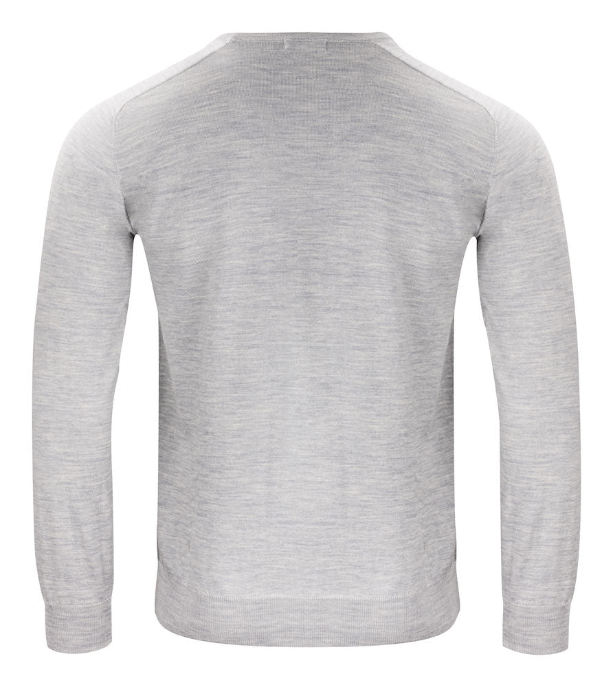 Merino Sweater U-Neck Lt Grey Melange