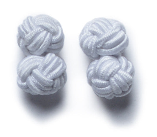 Knot-on-bar Cufflink - 100 white