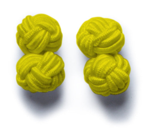 Knot-on-bar Cufflink - 216 yellow