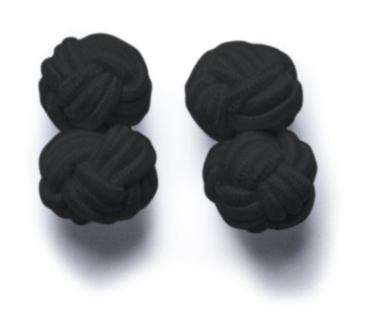 Knot-on-bar Cufflink - 900 black