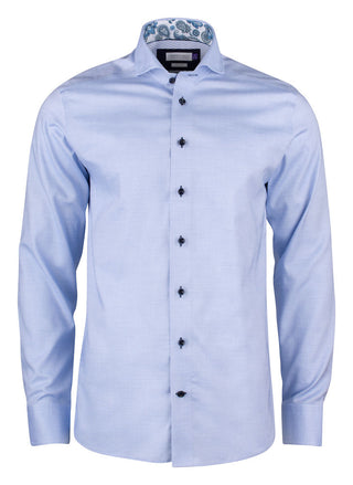 Purple Bow 145 Mid Blue Non-Iron – shirt product image, 37/38 S, Slim fit, Mid Blue