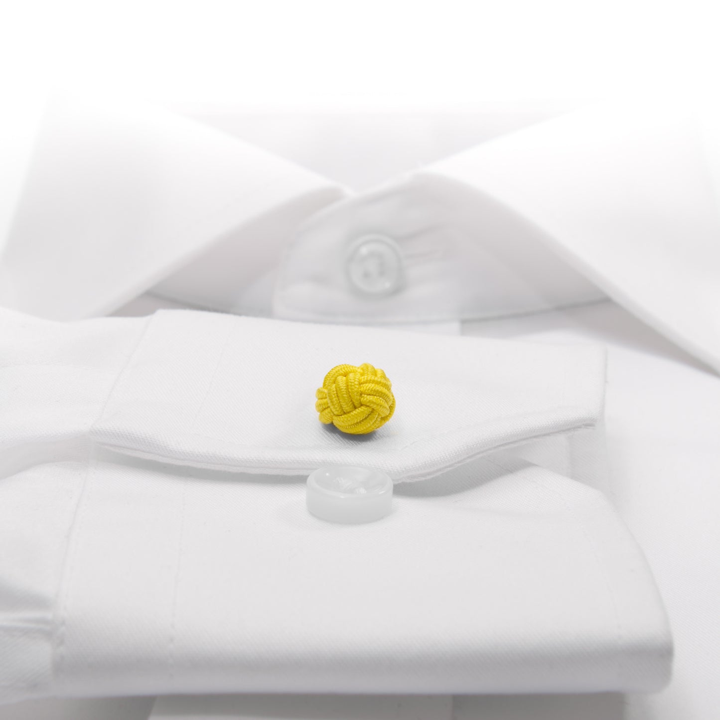 Knot-on-bar Cufflink - 216 yellow