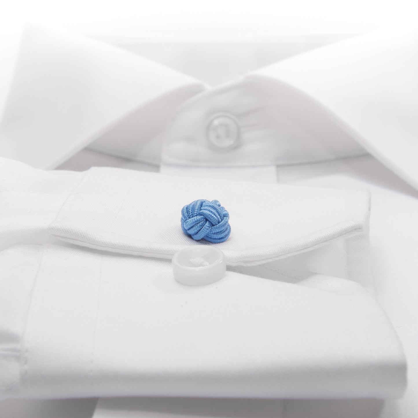Knot-on-bar Cufflink - 500 l blue