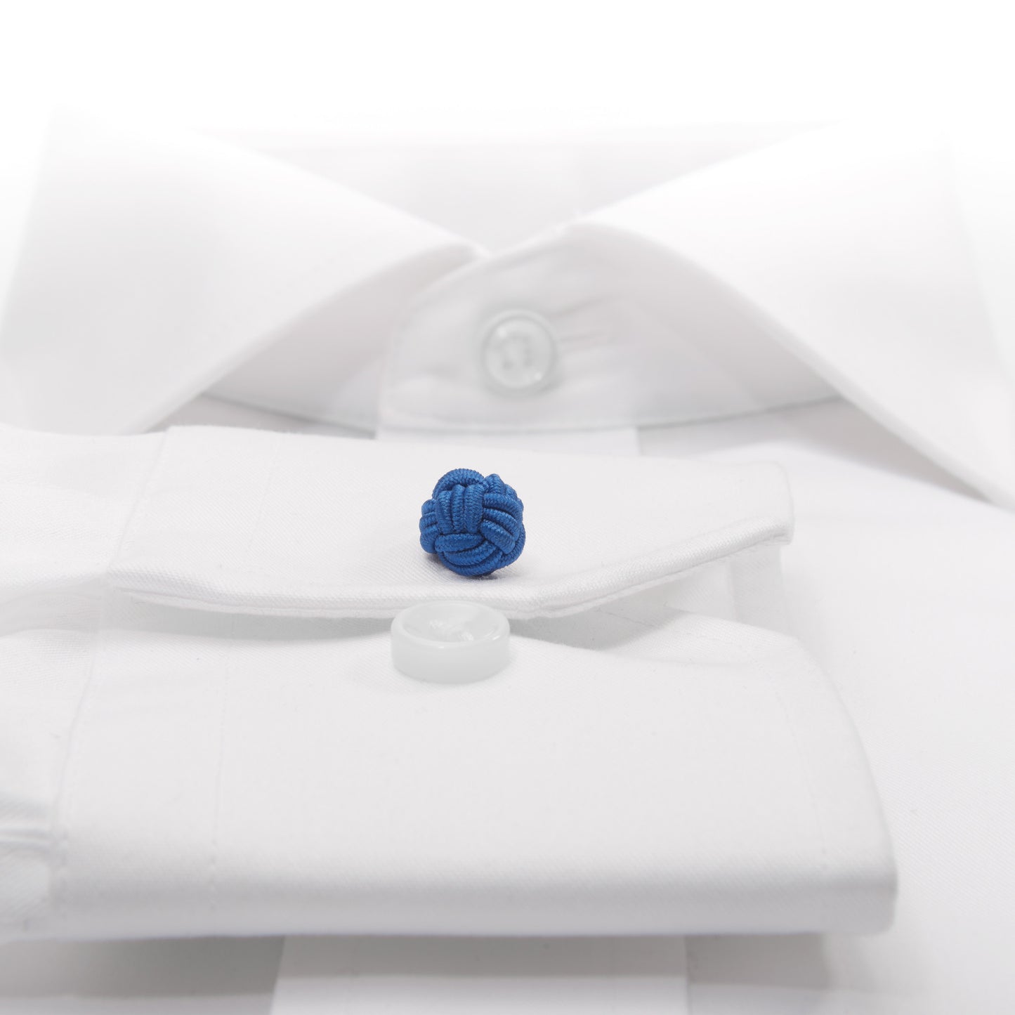 Knot-on-bar Cufflink - 532 blue