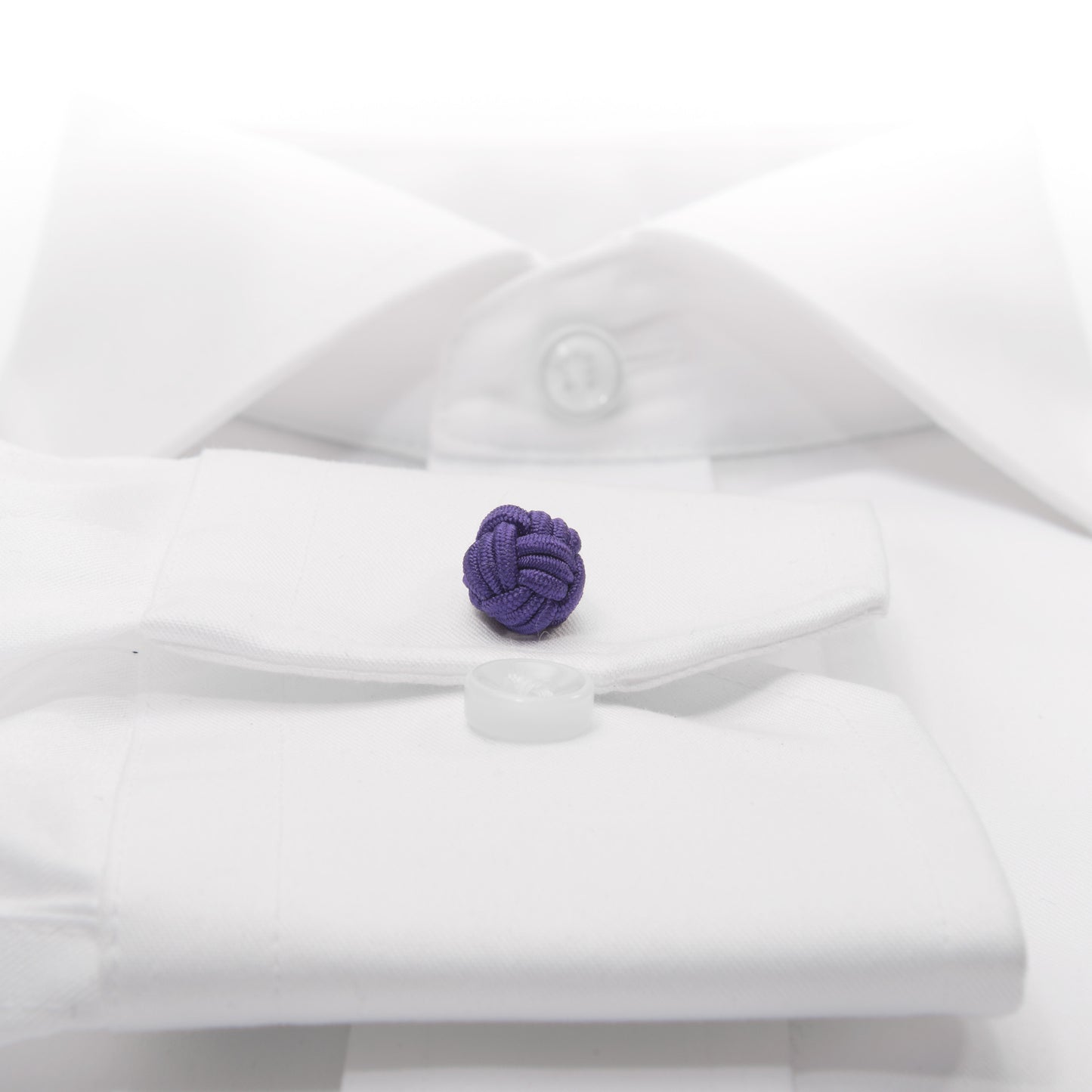 Knot-on-bar Cufflink - 800 purple